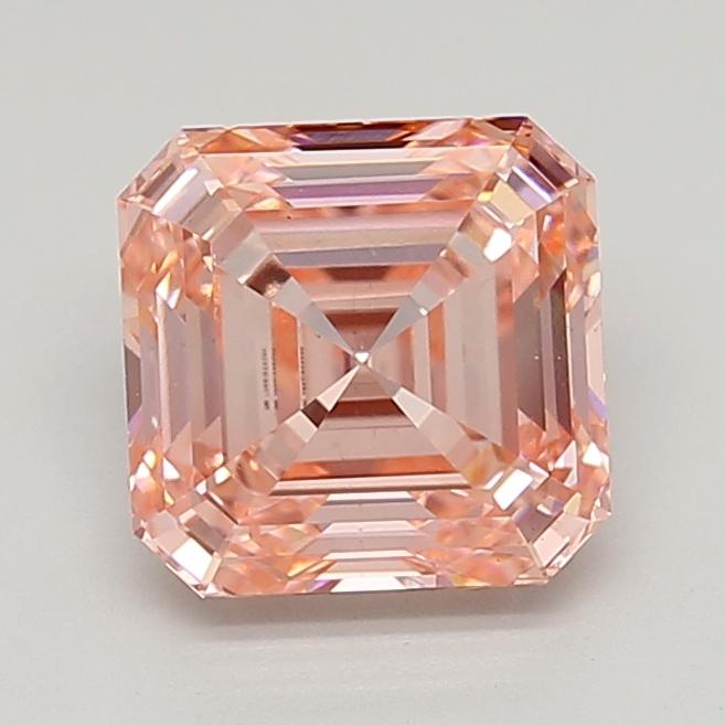 3.05 Ct. Fancy Intense  Pink Asscher Lab Grown Diamond