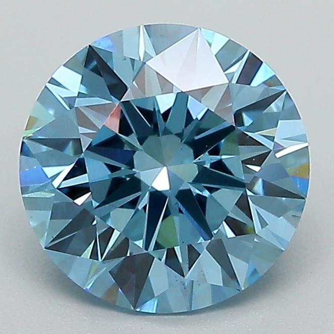 2.00 Ct. Fancy Vivid Blue Round Lab Grown Diamond