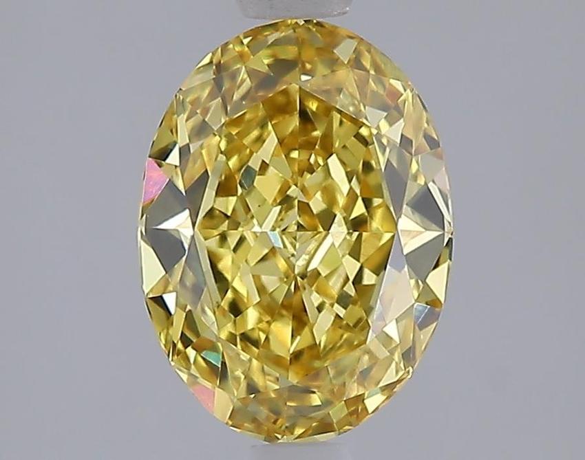 2.06 Ct. Fancy Vivid Yellow Yellow Oval Lab Grown Diamond