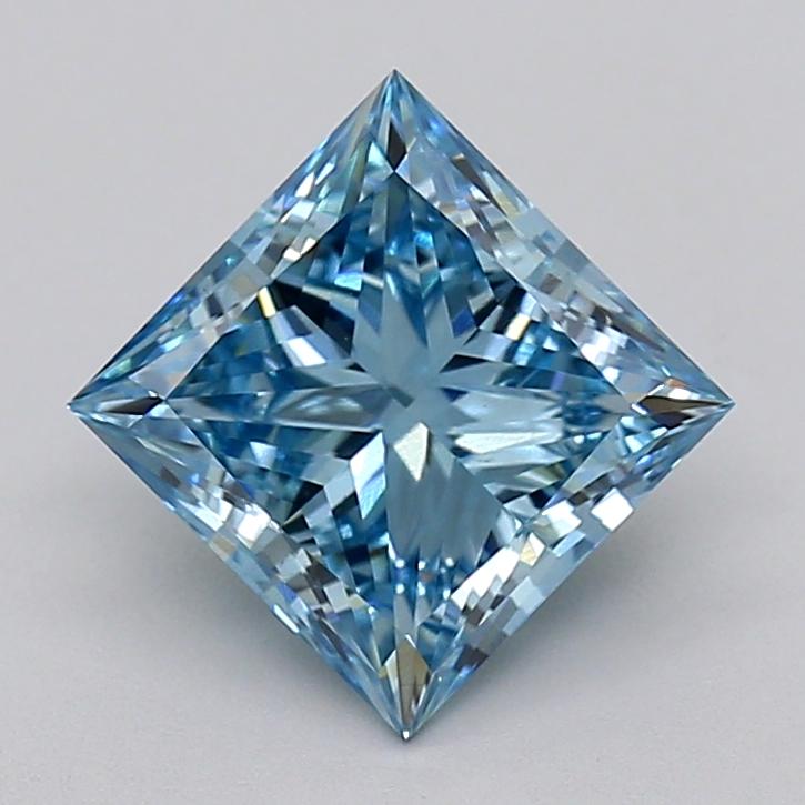 2.20 Ct. Fancy Vivid  Blue Princess Lab Grown Diamond
