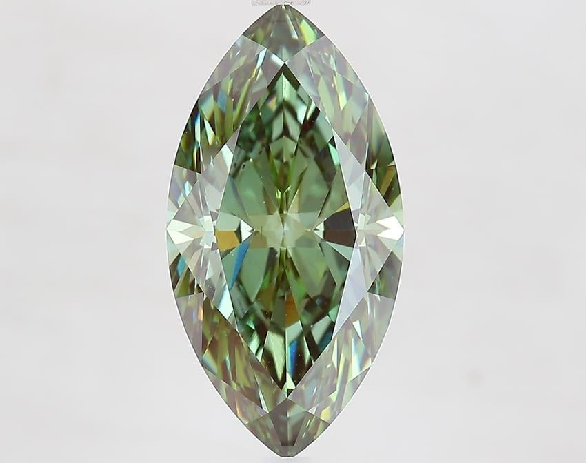 5.32 Ct. Fancy Vivid Green Marquise Lab Grown Diamond