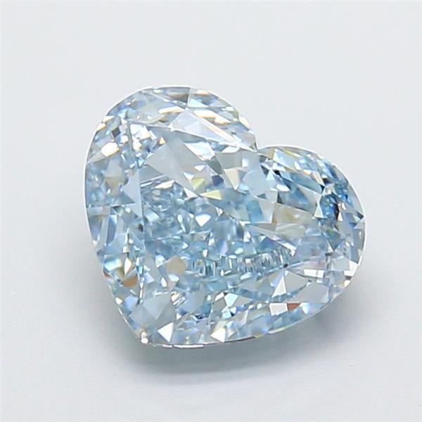 3.02 Ct. Fancy Vivid Blue Heart Lab Grown Diamond