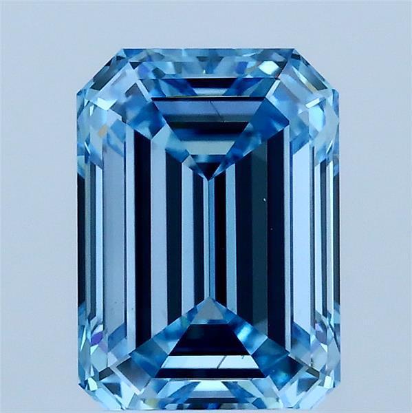 2.18 Ct. Fancy Vivid Blue Emerald Lab Grown Diamond