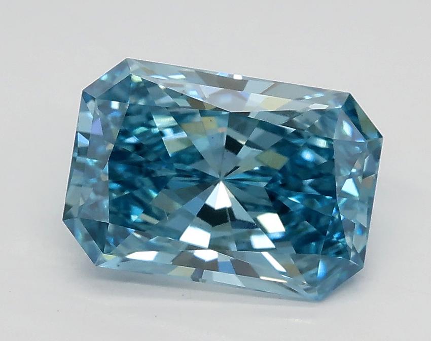 1.60 Ct. Fancy Vivid Blue Radiant Lab Grown Diamond