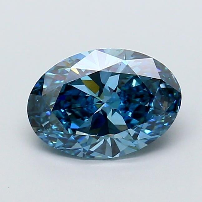 1.88 Ct. Fancy Vivid New_Mst Blue Oval Lab Grown Diamond