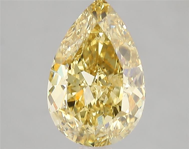 2.51 Ct. Fancy Vivid Yellow Pear Lab Grown Diamond