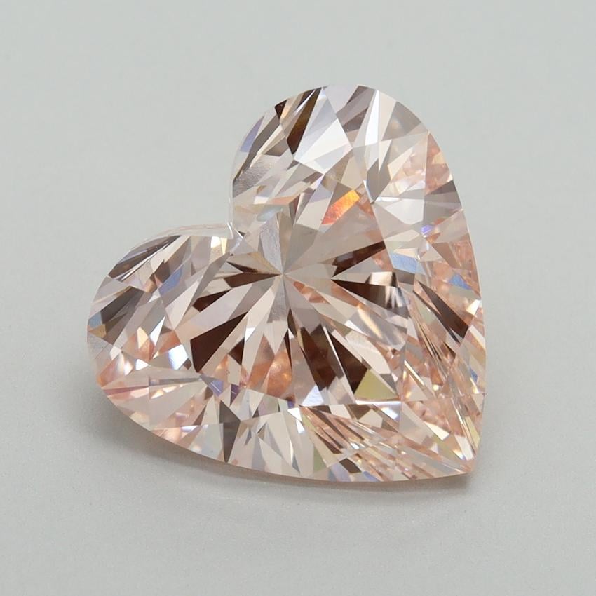 5.08 Ct. Fancy Intense Pink Heart Lab Grown Diamond