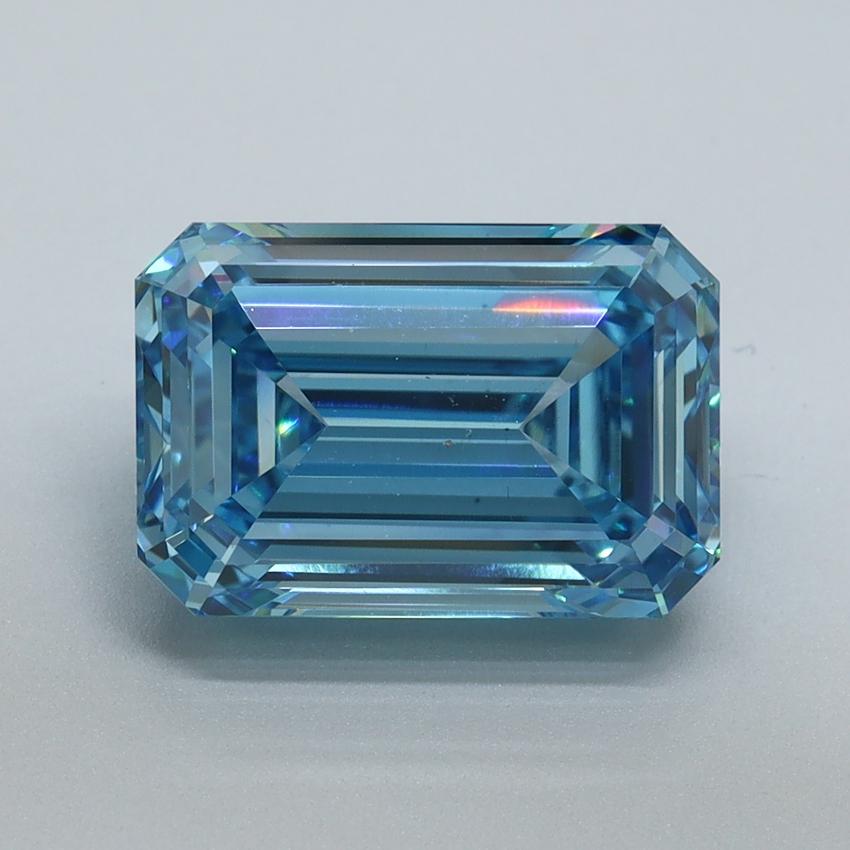 3.53 Ct. Fancy Vivid Malibu Blue Emerald Lab Grown Diamond