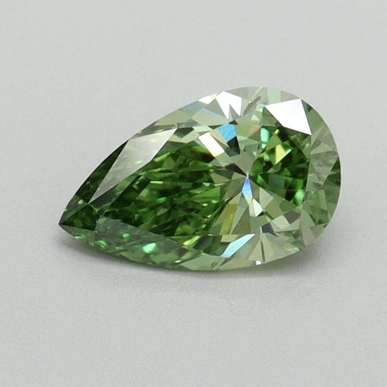 0.60 Ct. Fancy Vivid Green Pear Lab Grown Diamond