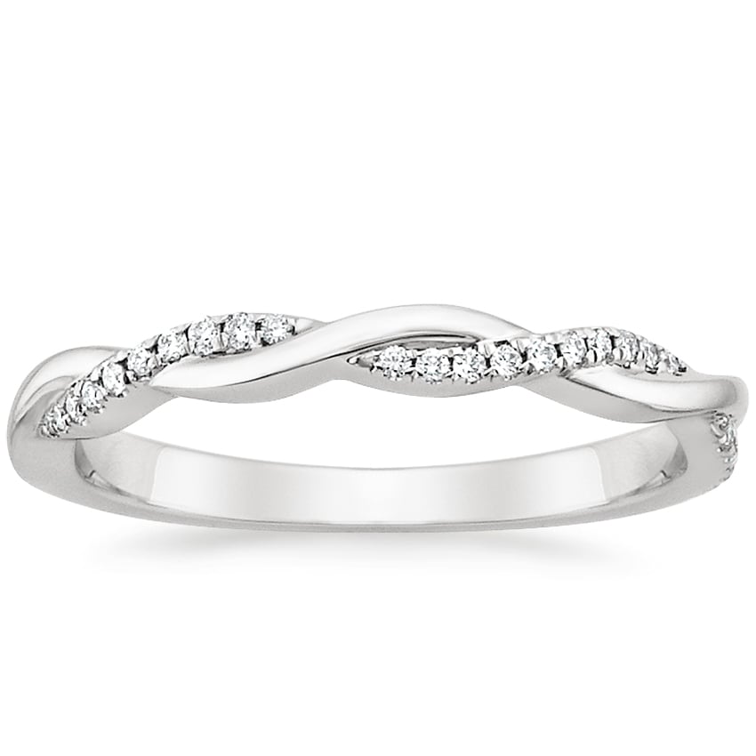 vine diamond wedding band