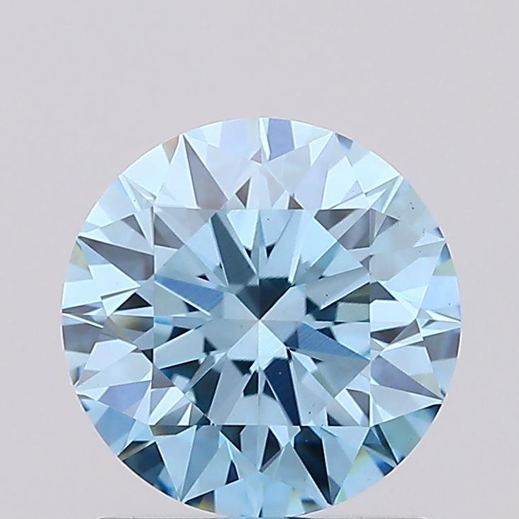 1.19 Ct. Fancy Vivid Blue Round Lab Grown Diamond