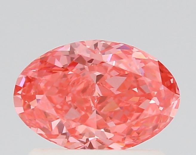 0.77 Ct. Fancy Vivid Pink Oval Lab Grown Diamond