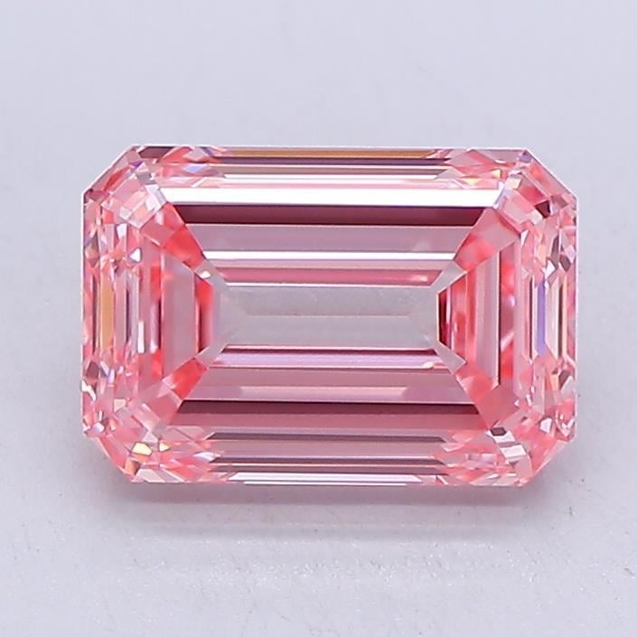 2.43 Ct. Fancy Vivid Pink Emerald Lab Grown Diamond