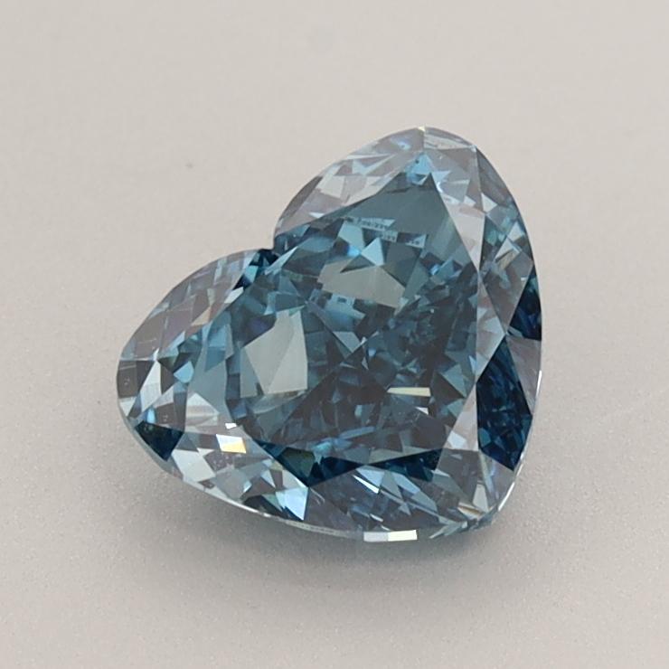 1.23 Ct. Fancy Vivid  Blue Heart Lab Grown Diamond