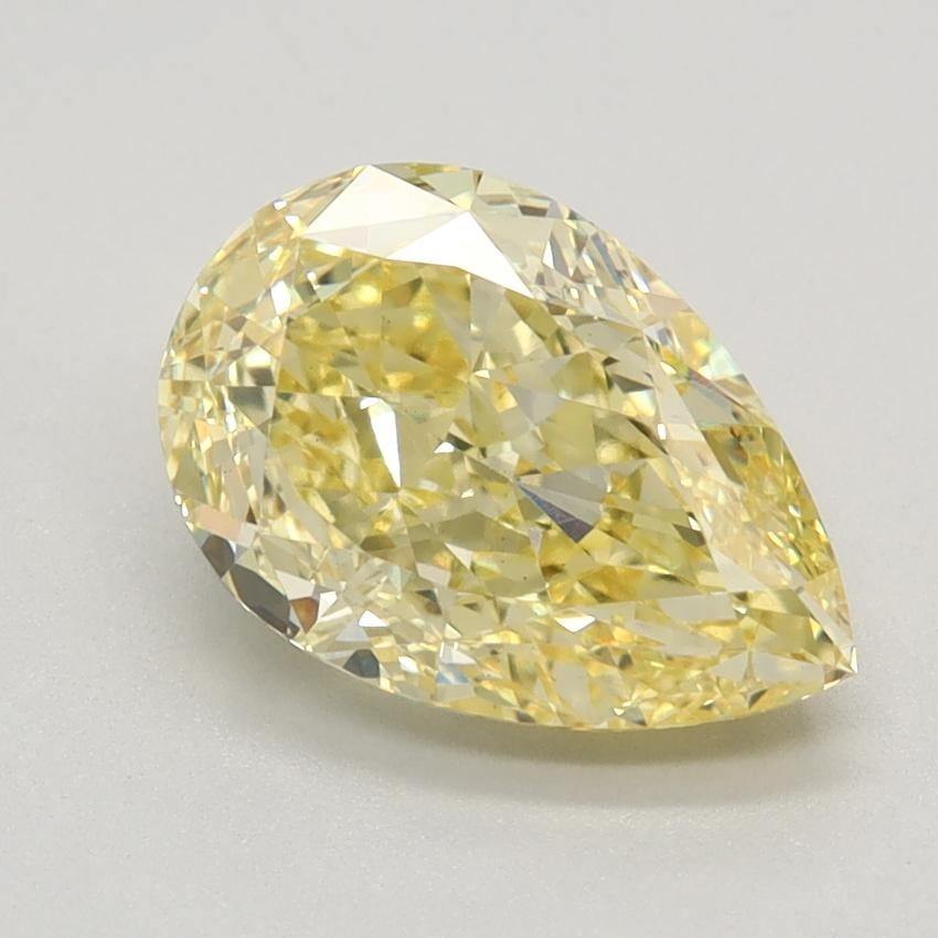 2.01 Ct. Fancy Intense Yellow Pear Lab Grown Diamond