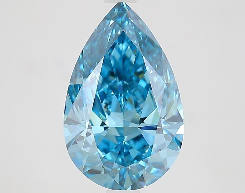2.81 Ct. Fancy Vivid Blue Pear Lab Grown Diamond