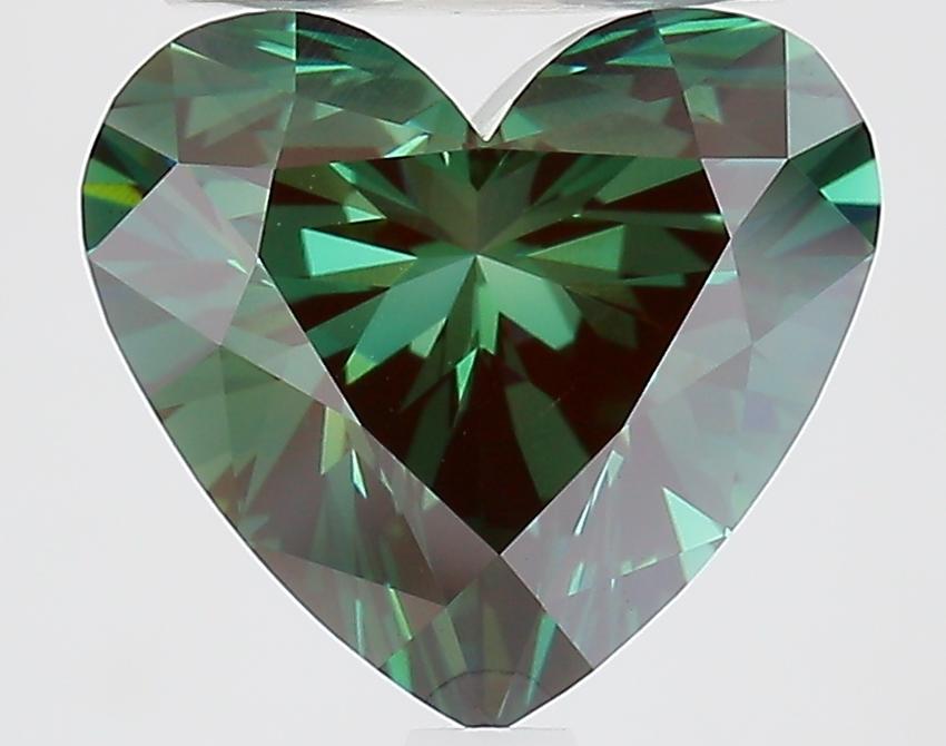 2.70 Ct. Fancy Vivid Green Heart Lab Grown Diamond