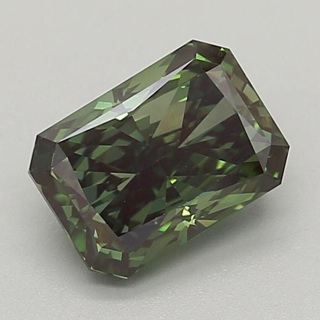 2.37 Ct. Fancy Deep  Green Radiant Lab Grown Diamond