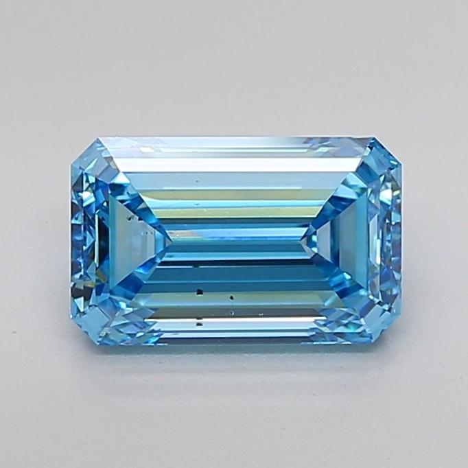 3.01 Ct. Fancy Vivid Blue Emerald Lab Grown Diamond