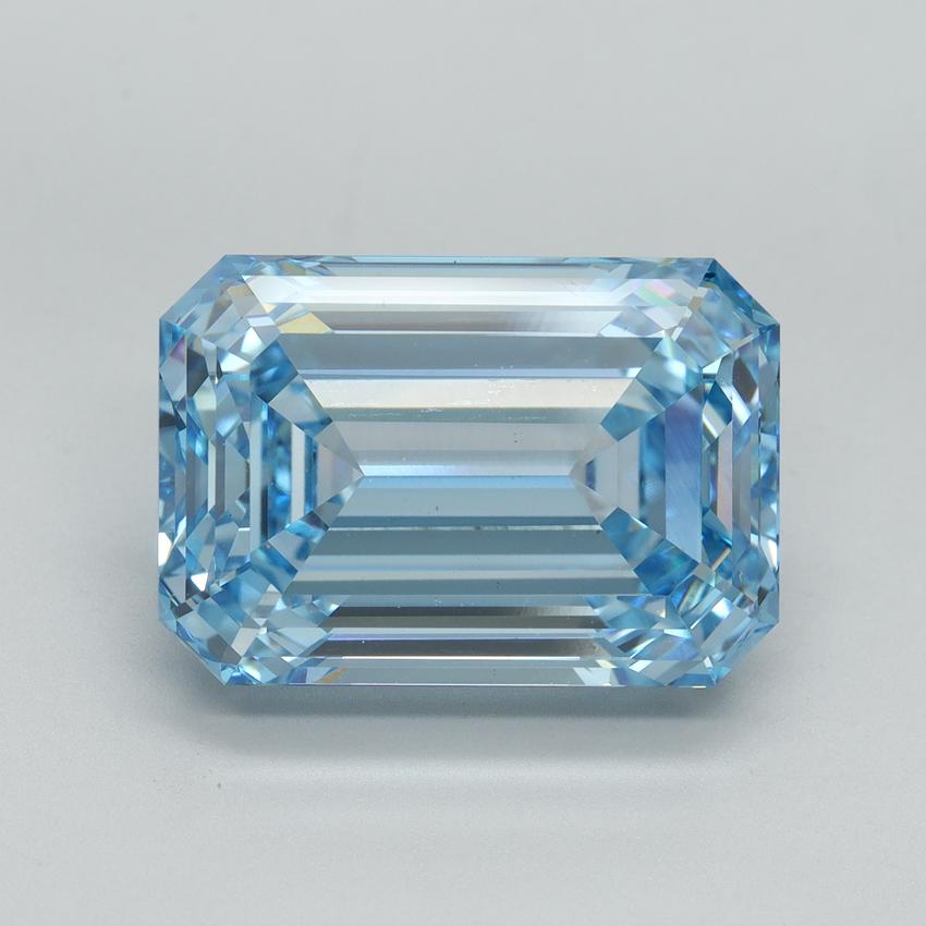 10.68 Ct. Fancy Vivid Blue Emerald Lab Grown Diamond