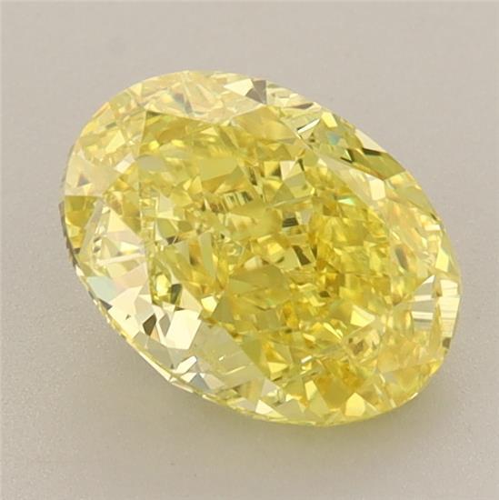 1.77 Ct. Fancy Vivid Yellow Oval Lab Grown Diamond