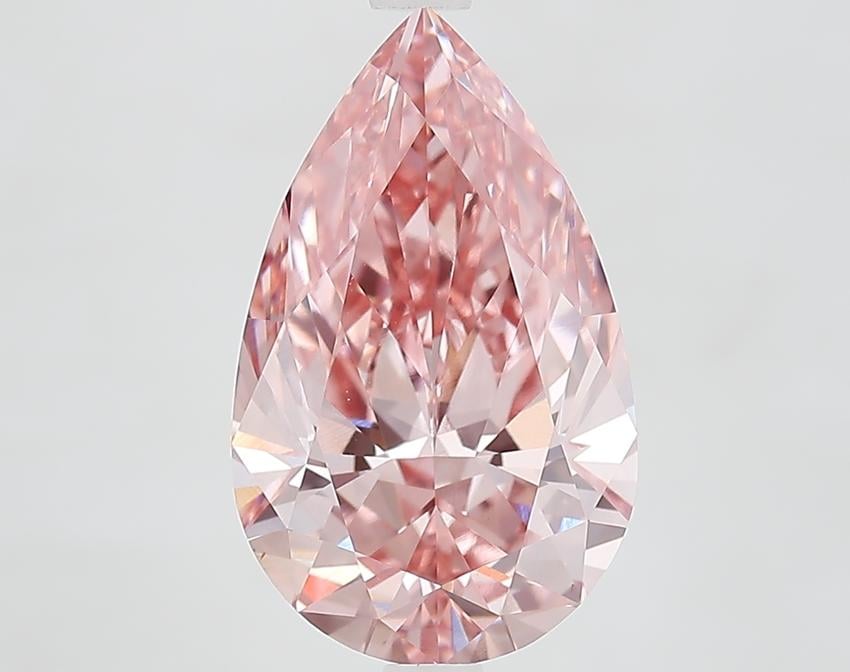 4.10 Ct. Fancy Vivid Pink Pear Lab Grown Diamond
