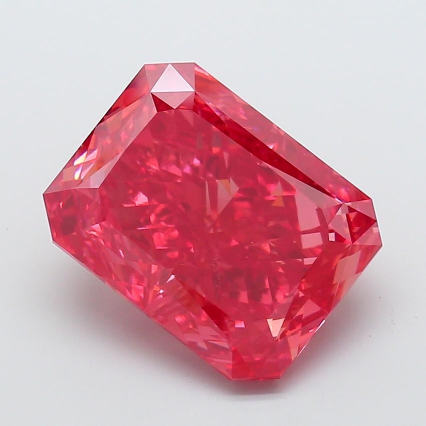 15.52 Ct. Fancy Vivid Pink Radiant Lab Grown Diamond