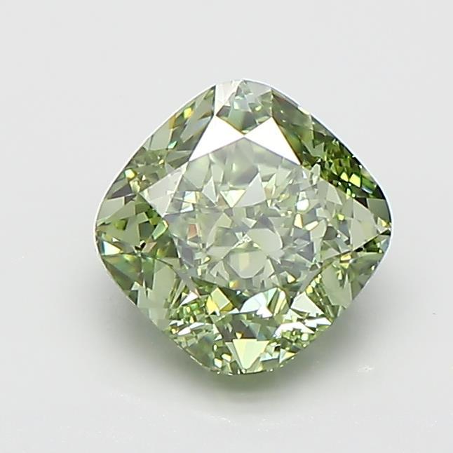 1.50 Ct. Fancy Vivid  Green Cushion Lab Grown Diamond