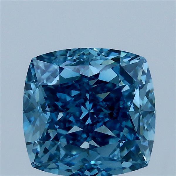 2.06 Ct. Fancy Vivid Blue Cushion Lab Grown Diamond