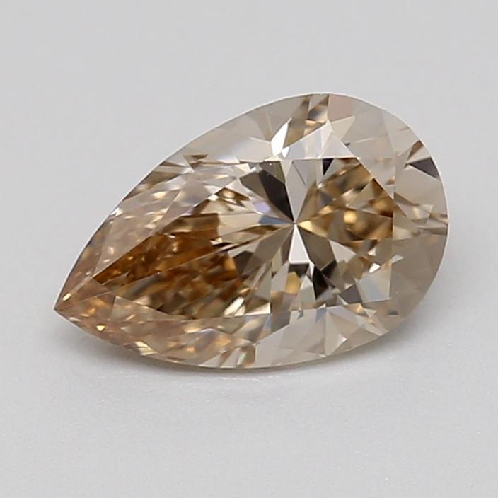 0.53 Ct. Light Grayish Brown Pear Lab Grown Diamond