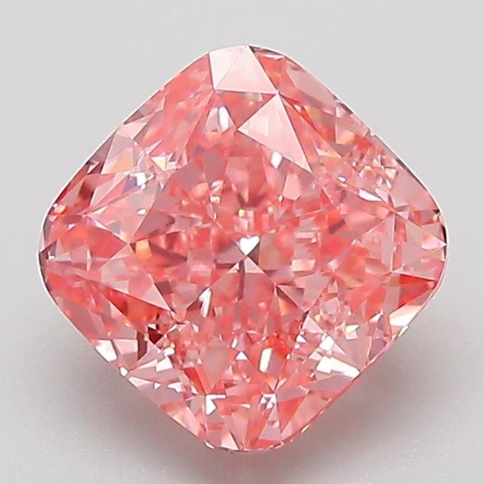 2.05 Ct. Fancy Vivid Pink Cushion Lab Grown Diamond