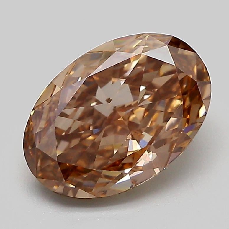 2.09 Ct. Fancy Light  Brown Oval Lab Grown Diamond