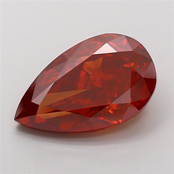 5.05 Ct. Fancy Deep Orange Pear Lab Grown Diamond