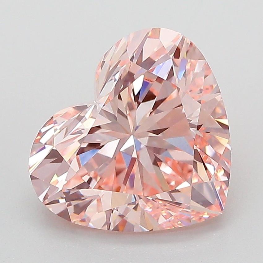 3.02 Ct. Fancy Vivid Pink Heart Lab Grown Diamond