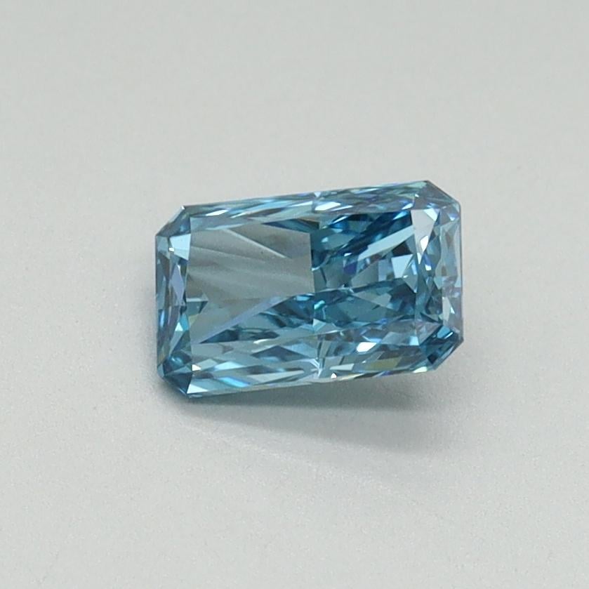 0.53 Ct. Fancy Vivid Malibu Blue Radiant Lab Grown Diamond