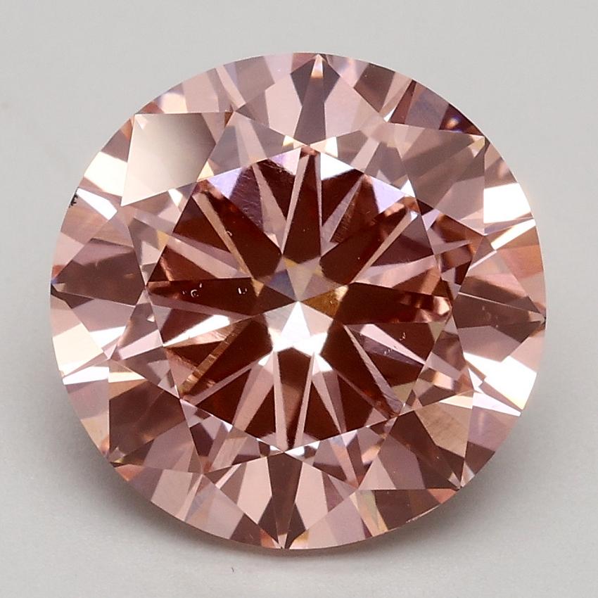 3.01 Ct. Fancy Intense Pink Round Lab Grown Diamond