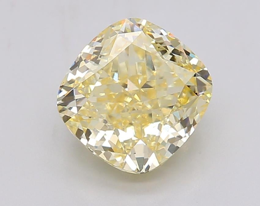 3.05 Ct. Fancy Intense Yellow Cushion Lab Grown Diamond
