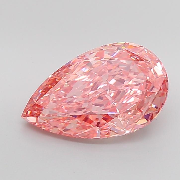 6.01 Ct. Fancy Vivid Pink Pear Lab Grown Diamond