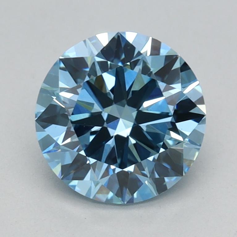 1.04 Ct. Fancy Vivid Blue Round Lab Grown Diamond