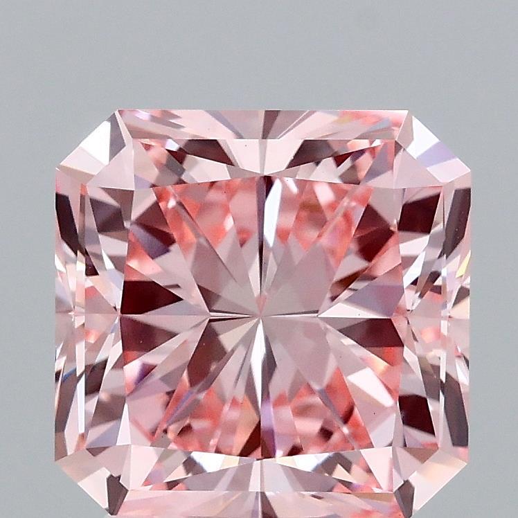 3.06 Ct. Fancy Intense Pink Radiant Lab Grown Diamond