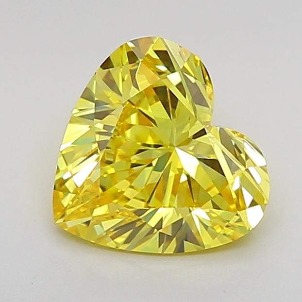 1.50 Ct. Fancy Vivid  Yellow Heart Lab Grown Diamond