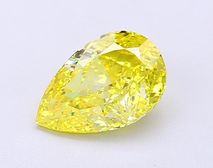 1.06 Ct. Fancy Vivid  Yellow Pear Lab Grown Diamond