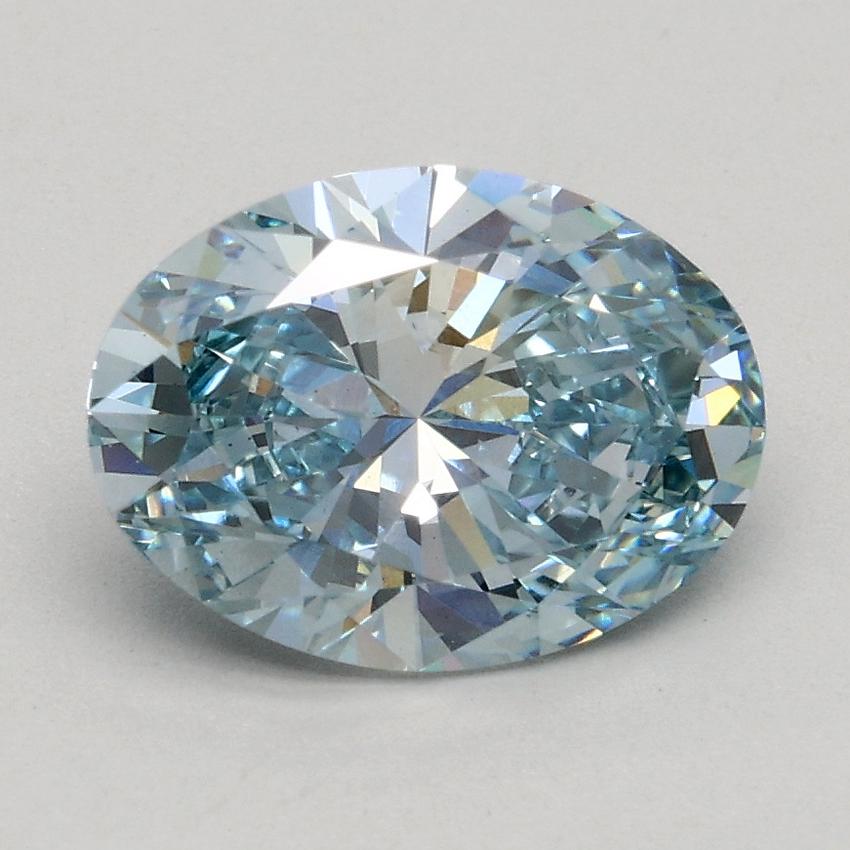 1.30 Ct. Fancy Intense Blue Oval Lab Grown Diamond