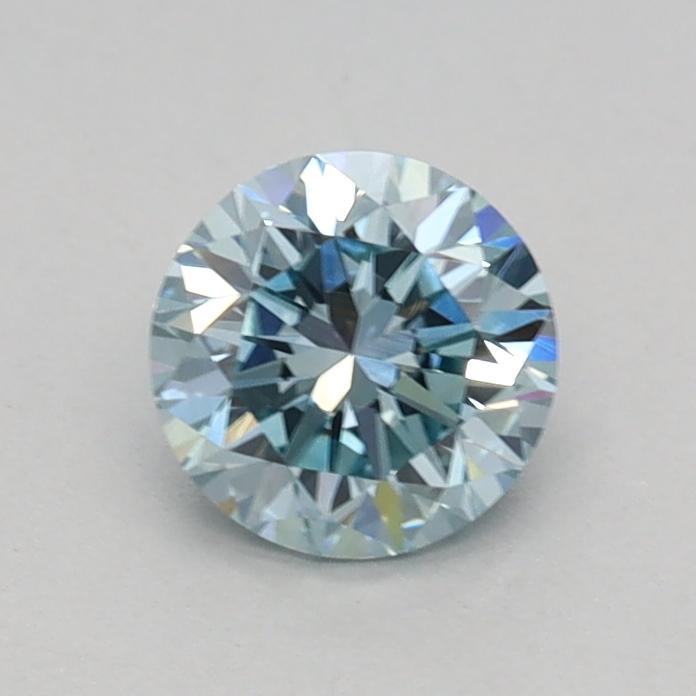 0.46 Ct. Fancy Intense Greenish Blue Round Lab Grown Diamond