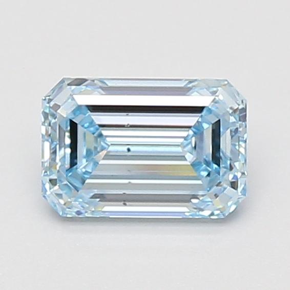 1.02 Ct. Fancy Intense Blue Emerald Lab Grown Diamond