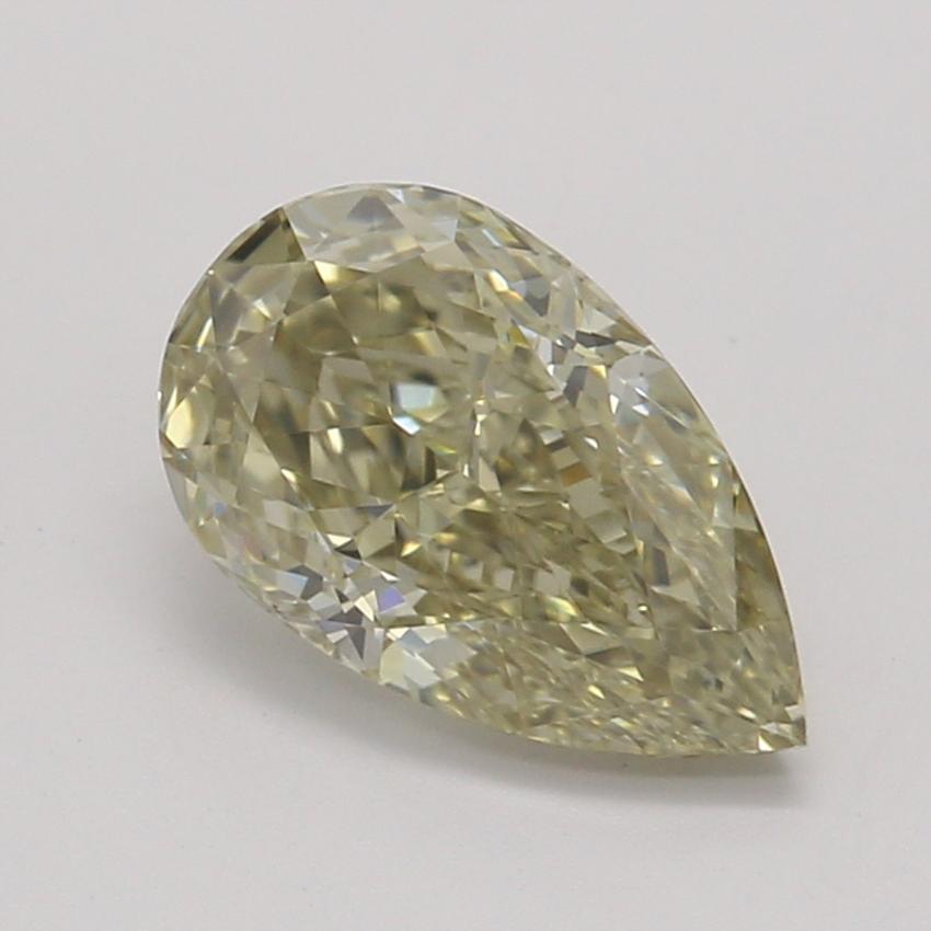 0.71 Ct. Fancy Brownish Greenish Yellow Pear Diamond