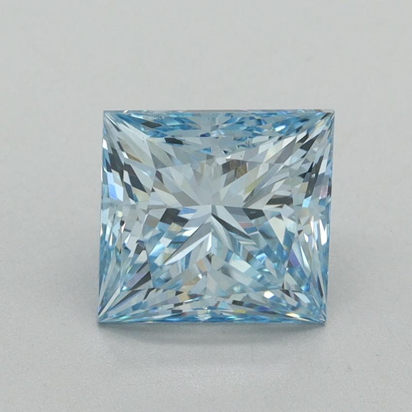 2.17 Ct. Fancy Vivid Blue Princess Lab Grown Diamond
