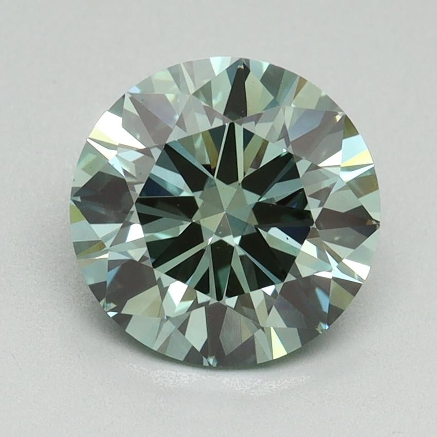 1.91 Ct. Fancy Vivid Green Round Lab Grown Diamond