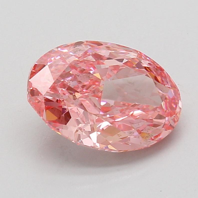 3.09 Ct. Fancy Vivid Pink Oval Lab Grown Diamond