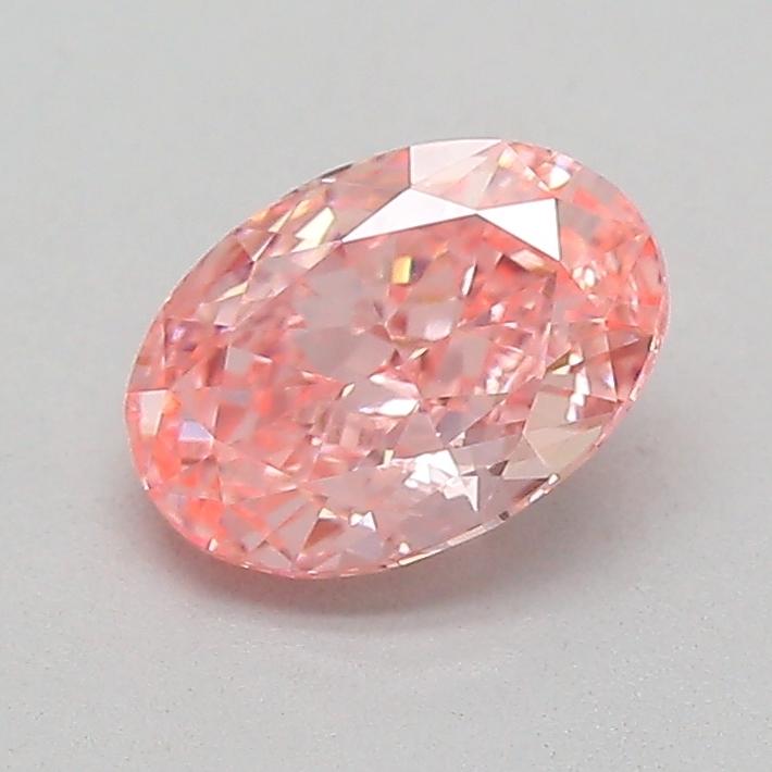 0.72 Ct. Fancy Vivid  Pink Oval Lab Grown Diamond